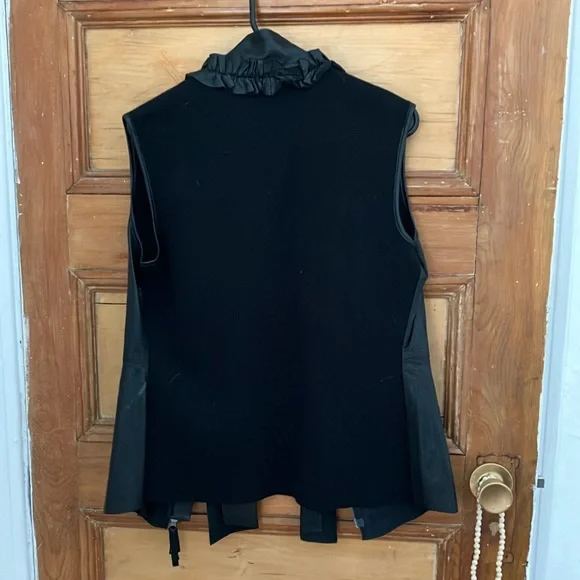 Leather and Wool Ruffle Vest - Picture 2 of 2